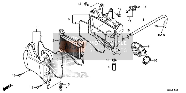 15761KWW740, Hose,Breather, Honda, 0